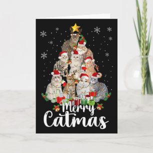 Jingle Meow Lustige Katzen Weihnachts-Shirts Für K Karte