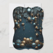 Jingle & Mingle Blue Christmas Party Einladung (Rückseite)