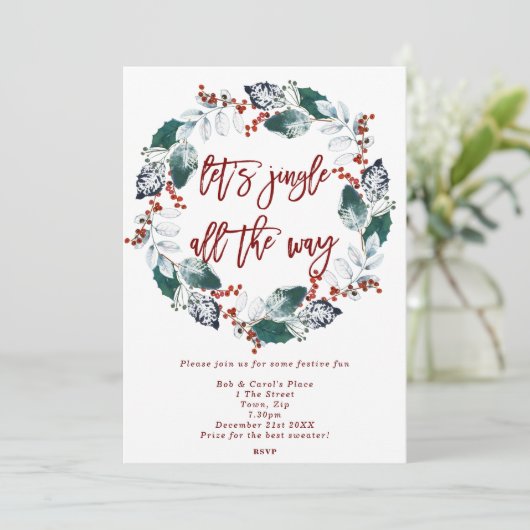 Jingle & Mingle-Blumenwettbewerb Einladung (Stehend Vorderseite)