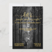 Jingle & Mingle Celestial Woodland Holiday Party Einladung (Vorderseite)