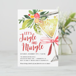 Jingle & Mingle Christmas Holiday Cocktail Party Einladung