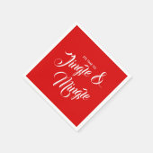 Jingle & Mingle Christmas Holiday Paper Napkin Serviette (Ecke)