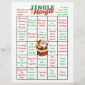 Jingle & Mingle Christmas Human Bingo Game Sheets Flyer (Vorne)