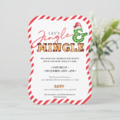 Jingle & Mingle Christmas Marquee Holiday Season Einladung (Stehend Vorderseite)