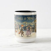 Jingle & Mingle Christmas Mug – Cute Woodland Anim Zweifarbige Tasse (Mittel)