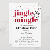 Jingle & Mingle Christmas Party Einladung (Vorne/Hinten)