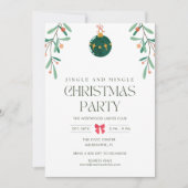 Jingle Mingle Christmas Party Einladung (Vorderseite)
