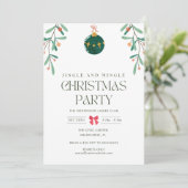 Jingle Mingle Christmas Party Einladung (Stehend Vorderseite)