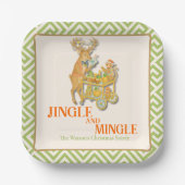 Jingle & Mingle Christmas Party Tropical Pappteller (Vorderseite)