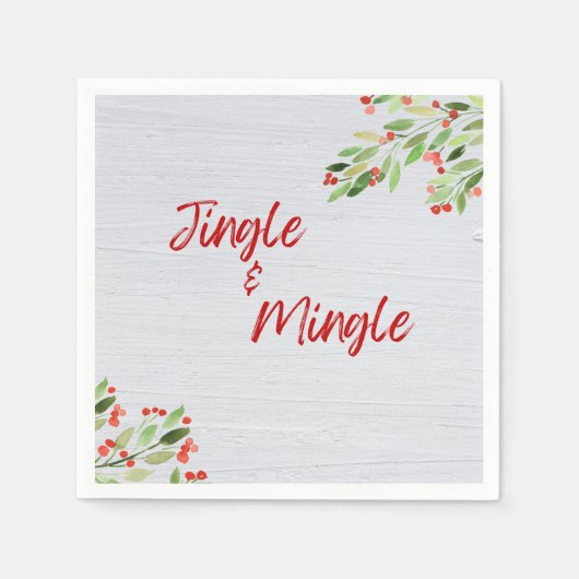 Jingle & Mingle Cocktail Napkins Serviette (Vorderseite)