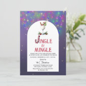 Jingle & Mingle Cocktail Party Einladung (Stehend Vorderseite)
