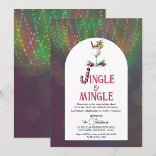 Jingle & Mingle Cocktail Weihnachts-Party Einladung