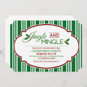 Jingle & Mingle Company Christmas Party Einladung (Vorne/Hinten)