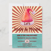 Jingle & Mingle Coole lustige Retro-Weihnachtsmann Einladung (Vorderseite)