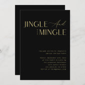 Jingle & Mingle Corporate Company Christmas Party Einladung (Vorne/Hinten)