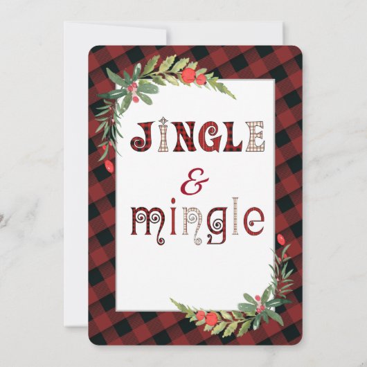 Jingle & Mingle Einladung (Rückseite)