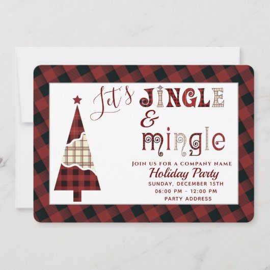 Jingle & Mingle Einladung (Vorderseite)