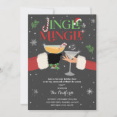 Jingle & Mingle Einladungs-Cocktail-Party Einladung (Vorderseite)
