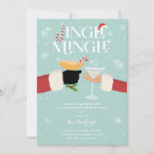Jingle & Mingle Einladungs-Cocktail-Party Einladung (Vorderseite)