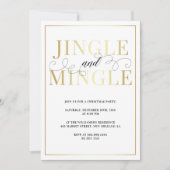 Jingle & Mingle | Elegante Feiertage Einladung (Vorderseite)