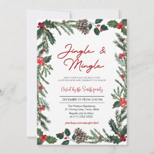 Jingle & Mingle Feiertags-Weihnachten Einladung
