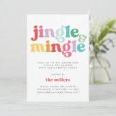 Jingle & Mingle Festivals Party Einladung (Stehend Vorderseite)