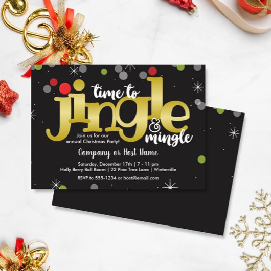 Jingle & Mingle Festivals Weihnachten Party Einlad