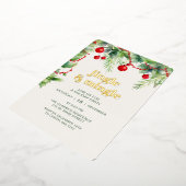 Jingle Mingle Green Christmas Party Folieneinladung (Gedreht)