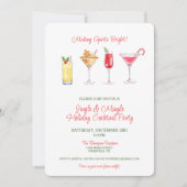 Jingle Mingle Holiday Cocktail Party Einladung (Vorderseite)