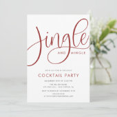 Jingle & Mingle Holiday Cocktail Party Einladung (Stehend Vorderseite)