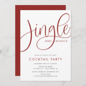 Jingle & Mingle Holiday Cocktail Party Einladung (Vorne/Hinten)
