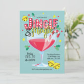 Jingle & Mingle Holiday Cocktail Party Einladung (Stehend Vorderseite)
