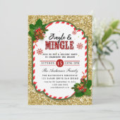 Jingle & Mingle Holiday Party Einladung (Stehend Vorderseite)