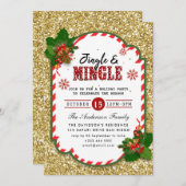 Jingle & Mingle Holiday Party Einladung (Vorne/Hinten)