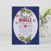 Jingle & Mingle Holiday Party Einladung (Stehend Vorderseite)