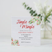 Jingle & Mingle Holiday Party Einladung (Stehend Vorderseite)