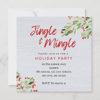 Jingle & Mingle Holiday Party Einladung
