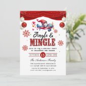 Jingle & Mingle Holiday Party Einladung (Stehend Vorderseite)