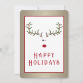 Jingle & Mingle Hübscher Rentierurlaub Einladung (Rückseite)