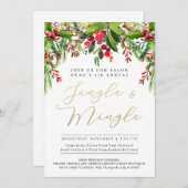 Jingle & Mingle im Fresh Garland Event Einladung (Vorne/Hinten)