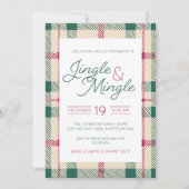 Jingle & Mingle Kariert Holiday Party - Einladung (Vorderseite)