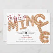 Jingle & mingle Lebkuchen Letter Christmas Party Einladung (Vorderseite)