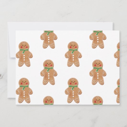 Jingle & mingle Lebkuchen Letter Christmas Party Einladung (Rückseite)