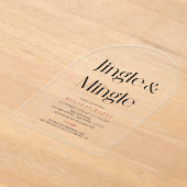 Jingle & Mingle Minimal Weihnachtsfeier Acryleinladungen (Ablage )