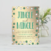 Jingle & Mingle Modern Holiday Party Einladung (Stehend Vorderseite)