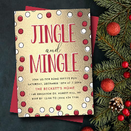 Jingle & Mingle Modern Holiday Party Einladung