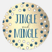 Jingle & Mingle Modern Holiday Party Runder Aufkleber (Vorderseite)