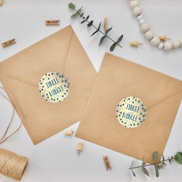 Jingle & Mingle Modern Holiday Party Runder Aufkleber