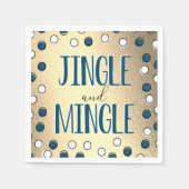 Jingle & Mingle Modern Holiday Party Serviette (Vorderseite)
