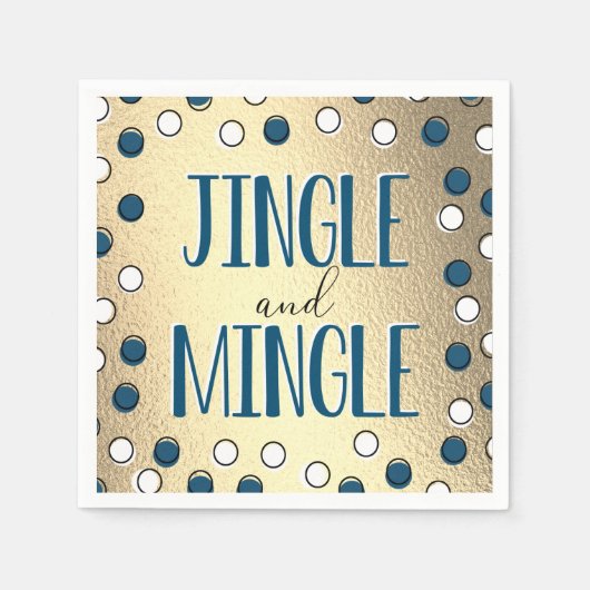 Jingle & Mingle Modern Holiday Party Serviette (Vorderseite)